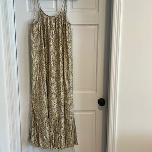 Zara Metallic Thread Printed Dress